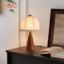 GobekUsa Gold Lustre Wood Table Lamp LED - Luxe Retro Medieval Design