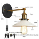 GobekUsa LED Wall Lights: Industrial Style Bedside Lamp for Kitchen, Reading, Cafe - White Class