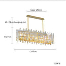 GobekUsa Crystal Round Chandelier Gold LED Modern Lustres for Living Room