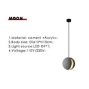 GobekUsa Industrial Cement Pendant Lights - Retro Moon Star Chandelier Fixture