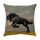 GobekUsa Galloping Horse Pillowcase: Wild Horse Print Linen Cushion Cover for Home Decoration