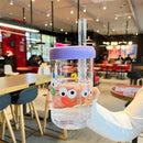 GobekUsa Kawaii Glasses with Lid and Straw Bubble Tea Cup - 550ml Cute Drinkware