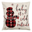 GobekUsa Christmas Linen Cushion Cover 45x45cm Sofa Home Party Decor