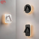GobekUsa Adjustable Wall Lamp for Bedroom, Study, or Reading - 350° Rotation, Switch Included