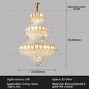 GobekUsa Crystal Chandelier: Modern European Loft Duplex Villa Staircase Lighting