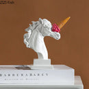 GobekUsa Ice Cream Horsehead Statue for Modern Home Decor