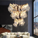 GobekUsa Crystal Chandelier Stair Pendant Lamp Living Room Lighting