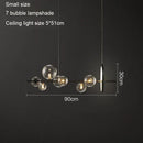 GobekUsa Black Glass Ring Pendant Light - Nordic Style LED Chandelier for Home Decor