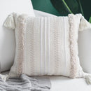 GobekUsa Geometric Embroidery Cushion Cover with Tassel, Home Decor Pillowcase, Various Sizes