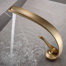 GobekUsa Bronze Waterfall Bathroom Faucet: Brass Basin Mixer Tap for Hot & Cold Water