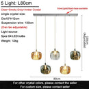 GobekUsa Crystal LED Chandelier for Living Room Staircase Kitchen Island Light