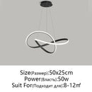 GobekUsa LED Chandelier Light: Modern Aluminum Acrylic Pendant for Dining Room & Restaurant