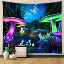 GobekUsa Astrology Chart Tarot Tapestry Wheel Sun Moon Tree Mushroom Wall Hanging