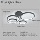 GobekUsa LED Ceiling Chandelier Remote Control Living Room Bedroom Kitchen Lamp White