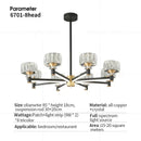 GobekUsa Crystal Chandelier Modern Luxury Light for Living Hall Dining Bedroom