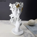 GobekUsa Gold Silence Is Gold Garland Figure Resin Sculpture Desk Decoration