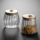 GobekUsa Glass Airtight Canister with Wooden Lid | Stylish Kitchen Storage Solution