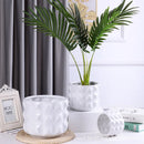 GobekUsa Gold Ceramic Flower Pot Geometry Vase for Succulents and Floral Arrangements