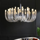 GobekUsa Glass Chandelier LED Hanging Light for Living Room Bedroom Dining Room - 2024 Collection.