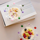 GobekUsa Clear Glass Fruit Bowl Plate Snack Dish Cake Dessert Cup Large Capacity