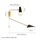 GobekUsa Adjustable Double Head LED Wall Lamp with Pull Switch
