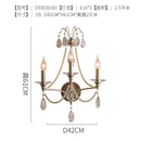 GobekUsa French Retro Crystal LED Wall Lamp - Luxury Iron Art Decor for Living Room