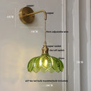 GobekUsa LED Glass Wall Lights Pull Chain Switch | Nordic Modern Design Bedside Lamp