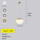 GobekUsa Gold Crown Pendant Light: Luxe Cloud Hanging Lamp for Children's Bedroom and Living Room