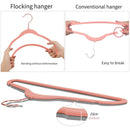 GobekUsa 45CM Flocking Hanger: Non-Slip Velvet Trousers Rack for Clothing Store