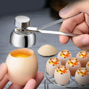 GobekUsa Egg Topper Set: Stainless Steel Cutter & Scissors for Boiled Raw Eggs