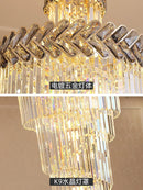 GobekUsa Crystal Chandelier Spiral Staircase Luxury Lighting