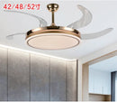 GobekUsa LED Invisible Fan Lamp Modern Ceiling Chandelier for Living Room Bedroom