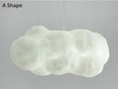 GobekUsa Cloud Chandelier: Cotton Lampshade Hanging Light for Bedroom & Living Room