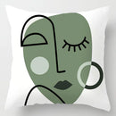 GobekUsa Geometric Leaves Print Cushion Cover for Home Decor and Comfort