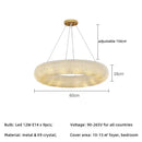 GobekUsa Crystal Loft Chandelier: Modern Luxury LED Pendant Light for Living Room Decor