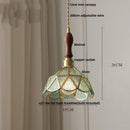 GobekUsa LED Wood Walnut & Green Glass Pendant Light - Nordic Modern Style