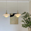 Danish Three-Layer Dish Glass Pendant Light