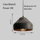 GobekUsa Industrial Style Pendant Chandelier, Grey/Black E27 Lamp for Bedroom, Coffee Shop, Bar