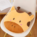 GobekUsa Animal Print Round Office Chair Cushion with Memory Foam & Velvet Cover