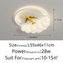 GobekUsa Kids Cloud Airplane Chandelier Ceiling Light for Children's Bedroom