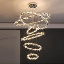 GobekUsa Crystal Chandelier: Modern Minimalist LED Lighting for Living Room and Villa Home
