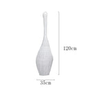 GobekUsa Bamboo Floor Lamp: Unique Rattan Light for Living Room, Bedroom, Teahouse Decor