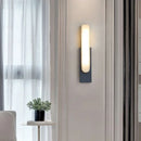 GobekUsa Grey Metal LED Marble Wall Sconce Lamp for Nordic Modern Bedroom