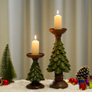 GobekUsa Christmas Tree Candle Holder: Festive Tabletop Decor Figurine