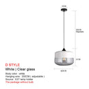 GobekUsa Black Glass Pendant Lights: Modern Nordic Chandelier for Dining Room, Kitchen, Bedroom, and Restaurant
