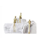 GobekUsa Golden Man Crystal Mountain Sculpture Home Decor Handcraft