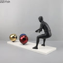 GobekUsa Abstract Character Metal Sculpture Desk Ornament Aesthetic Room Decor