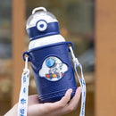 GobekUsa Kids' Cartoon Straw Water Thermos Bottle Stainless Steel Thermal Cup