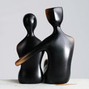 GobekUsa Elegant Resin Couple Sculptures: Modern Art Statues for Desk Decor & Anniversary Gift