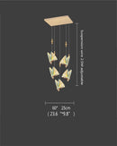 GobekUsa Butterfly LED Chandelier: Modern Hanging Light for Home, Bedroom, Coffee Store & More